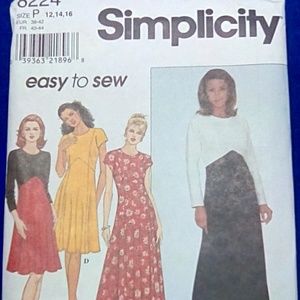Simplicity Dress Princess seams Sz 12-14-16
